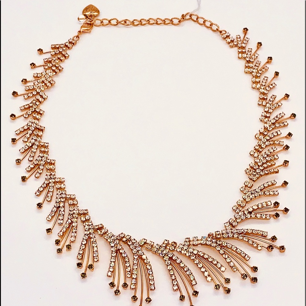 Betsey Johnson Crystal Spray Collar Necklace